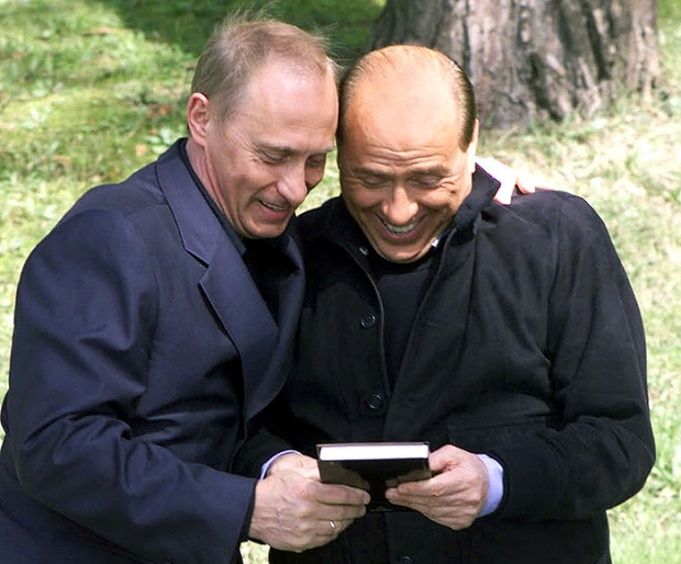 Friendship between Putin and Berlusconi