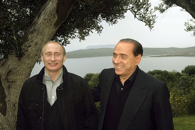 Friendship between Putin and Berlusconi