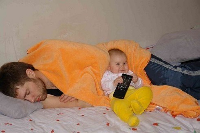 At home with dad: the funniest photos